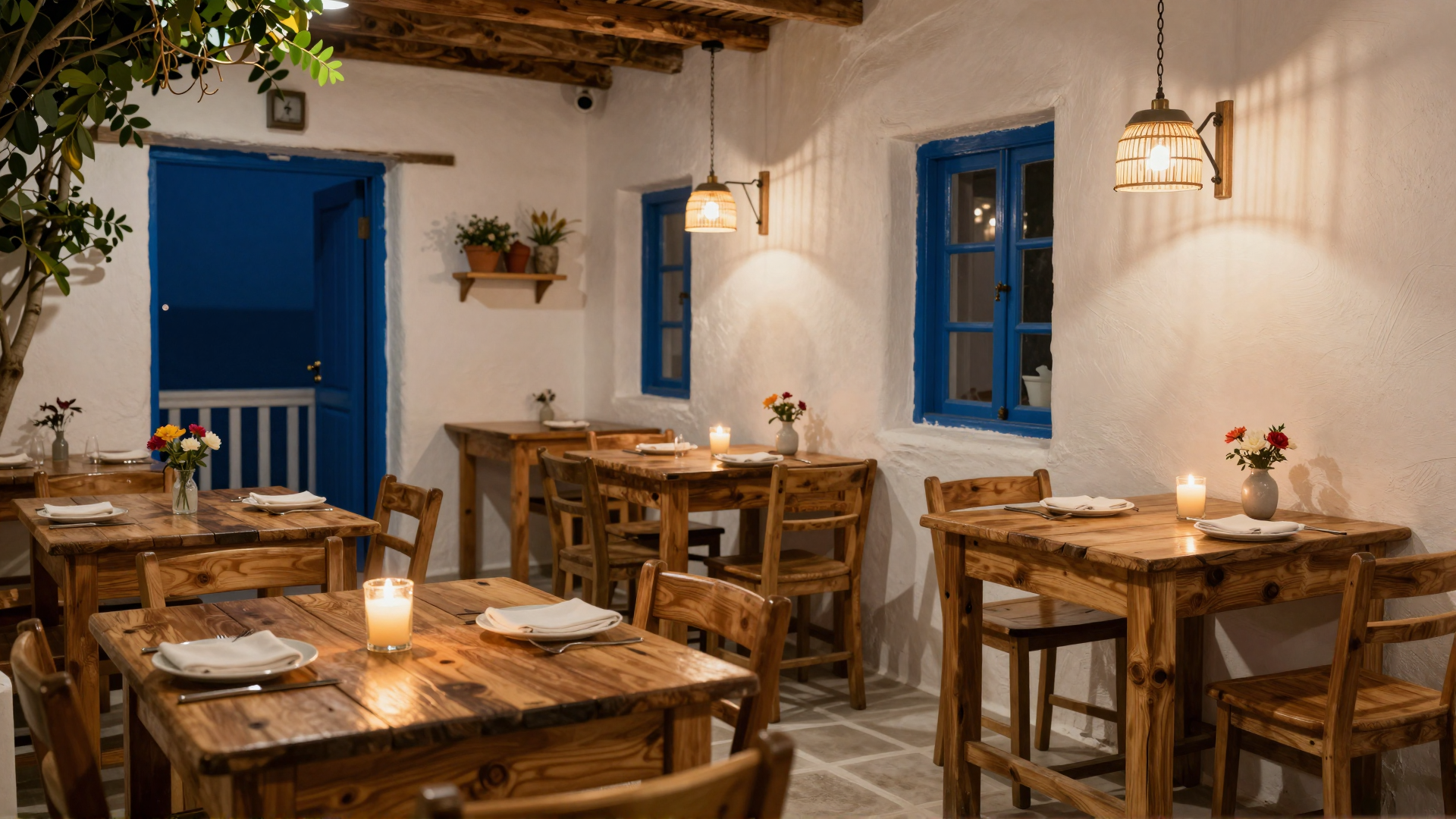 Interno taverna greca